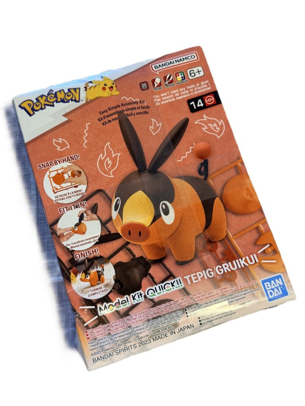 Pokemon Model Kit Tepig Bandai New